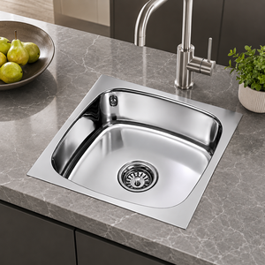 Square Steel New Square <b>Kitchen</b> <b>Sink</b> Polished Bowl Oval Countertop Durable <b>Sink</b> for Modern <b>Kitchen</b> - Product Image 5