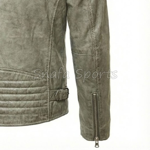 Men's Genuine Leather <b>Waterproof</b> Eco-Friendly Outerwear <b>Jacket</b> Wholesale High Quality Zipper <b>Long</b> Sleeve Leather <b>Jacket</b> - Product Image 5
