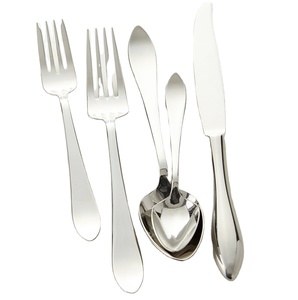 Ensemble de couverts élégants en acier inoxydable miroir, manche de haute qualité, cuillère fourchette réutilisable, ensembles de couverts haut de gamme du fabricant en vrac - Product Image 1