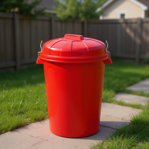 Poubelle Rouge 100L CUBO DE BASURA – Conteneur à Déchets - Product Image 3