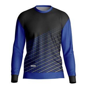 Camiseta de Manga Larga para Hombre, Cuello Redondo, con Bolsillo y Estampado, 100% Algodón, 300 Gramos, Diseño Sólido, Nueva Colección 2026 - Product Image 1