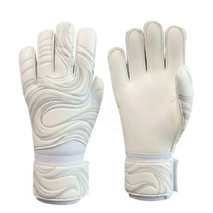 Gants de gardien de but professionnels bleus avec paume en latex durable, support de poignet confortable pour les compétitions et l'entraînement de football - Product Image 2