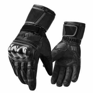 Durable Full <b>Finger</b> Motorcycle Leather Gloves with Reinforced Palm Protection Flexible <b>Fingers</b> Secure Wrist <b>Support</b> and Strong - Product Image 4