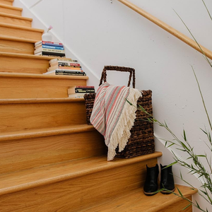 Rustic Eco-friendly Water Hyacinth <b>Stair</b> <b>Basket</b> with Handles Woven Lightweight Storage <b>Basket</b> Wholesale from Vietnam - Product Image 5