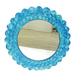 กระจกตกแต่งติดผนังทรงกลมขอบหยัก สไตล์ศิลปะตกแต่ง สำหรับห้องนั่งเล่น โต๊ะเครื่องแป้ง หรือกระจกแต่งหน้า - Product Image 2