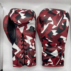 Guantes de Boxeo de Piel de Vaca Genuina, Impermeables, con Logotipo Personalizado, de 10oz y 16oz, para Entrenamiento de Sparring y Muay Thai - Product Image 2