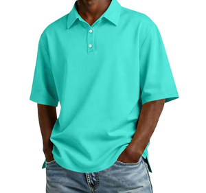 Camisetas de Algodón para Hombre con Logotipo Personalizado, Directo de Fábrica, Estilo Casual de Negocios, Verano, Cómodas, con Botones, de Secado Rápido - Product Image 4