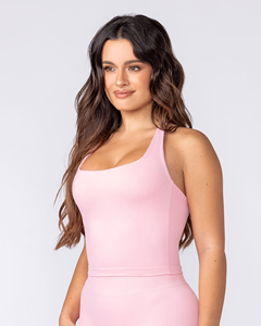 Nuevo Top Corto Básico de Algodón sin Mangas para Mujer con Logotipo Personalizado, Camiseta sin Mangas Ajustada de Verano - Product Image 3