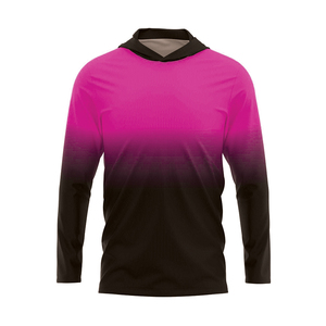 Maillot de football pour homme à manches longues, dégradé violet et noir, sublimé, en polyester respirant, coupe classique, toutes saisons - Product Image 4