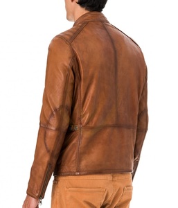 Chaqueta de Cuero Genuino Personalizada con Logotipo, Chaqueta de Cuero Duradera, Prenda Exterior de Moda, Precio de Fábrica, Chaquetas de Cuero Genuino para Hombre - Product Image 3