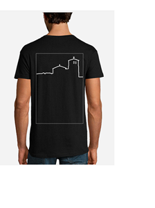 เสื้อยืดคอกลมแขนสั้นทรงโอเวอร์ไซส์สำหรับผู้ชาย สีดำ ผ้าฝ้ายถัก 100% พิมพ์ลายตัวอักษรแนวสตรีทด้านหน้า ระบายอากาศได้ดี - Product Image 2