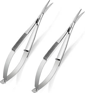 Tijeras para Uñas de Acero Inoxidable de Alta Precisión con Hoja Curva para Diestros, Tijeras Duraderas para Recortar Cutículas, Tijeras para Manicura Rusa - Product Image 1