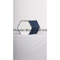 Poubelle en carton artisanale imprimée à la main avec motif floral, en tissu 100% coton (220g), pour la décoration de bureau et de table