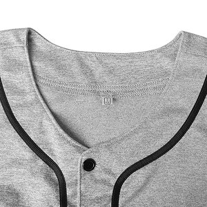 Mens Baseball Jersey Button Down <b>Shirts</b> Active Team Sports Uniforms <b>Polyester</b> Baseball Jersey Short Sleeve V Neck <b>Shirt</b> - Product Image 4