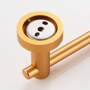 Portarotolo da Parete Moderno in Alluminio Spesso con Finitura Oro Spazzolato per Bagno, Cucina e Lavanderia - Product Image 5