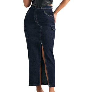 Latest Design Winter Soft High Quality Women's Denim Skirts Casual Wear Wholesale Low Price Eco-Friendly <b>Mini</b> Skirt - Product Image 2