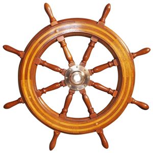 Volant de bateau en bois naturel fait main et écologique |   Porte-bougie mural au design moderne |   Artisanat en bois de haute qualité |   Parfum - Product Image 3