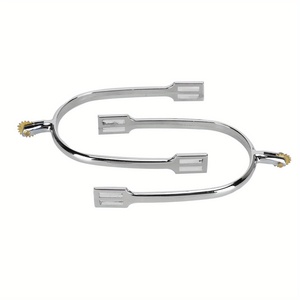 Espuelas de Metal de Alta Calidad con Correas de Cuero, Ajuste Cómodo, Equipo de Entrenamiento para Montar a Caballo, para Uso Vaquero y Ecuestre - Product Image 3