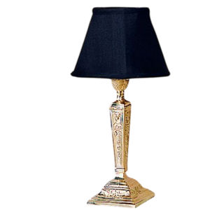 Lampe de table en laiton massif avec abat-jour en métal perforé noir, style vintage, lumière décorative d'appoint pour la maison et l'hôtellerie - Product Image 6