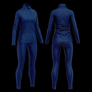 Women's <b>Black</b> Solid Eco-Friendly Polyester Lightweight Tracksuit Half-Zip Sweatshirt <b>Joggers</b> Casual Winter Wear Full Sleeve - Product Image 6