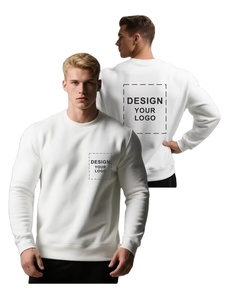 Men's Custom Logo Crewneck Sweatshirt Personalized Chest Back Printing Breathable Pullover Spring French Terry Fleece - Product Image 4