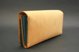 Cadeau de compartiment de téléphone long cousu à la main de 12 cartes de deux couleurs minimalistes pour le portefeuille de femme pour la LSW-0096 de vacances - Product Image 4