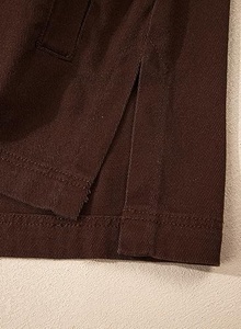 Brown <b>Canvas</b> Shirt <b>Jacket</b> Turn-down Collar Button Front Casual Style Loose Fit Autumn Wear Unisex Regular Sleeve - Product Image 4