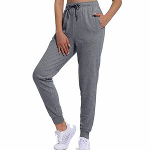 Women's Gray <b>Harem</b> Pants With Black Side Stripe Drawstring Waist Casual Joggers Full Length Regular Fit Autumn Wear - Product Image 4