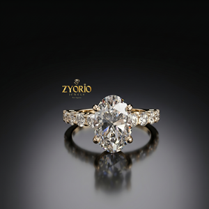 Oval Cut Engagement <b>Ring</b> in 925 Sterling <b>Silver</b> Vintage Inspired Diamond <b>Wedding</b> <b>Ring</b> for <b>Women</b> - Product Image 6