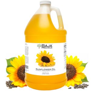 Huile de tournesol pure raffinée pressée à froid, huile végétale à haute teneur en acide oléique, 1 gallon (3,785 L), bidon en plastique - Product Image 1