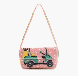 Beach Scene Embroidered <b>Seed</b> Beaded <b>Storage</b> Bag Women Shoulder Handbag Fashion Purse Crossbody Tote Summer Vacation Gift - Product Image 3