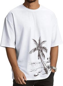 เสื้อยืดโอเวอร์ไซส์ผู้ชาย พิมพ์ลายได้ตามต้องการ สวมใส่สบาย ระบายอากาศดี เสื้อยืดลำลองทันสมัย คอกลม แขนสั้น ทรงหลวม - Product Image 2