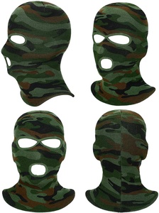 Couvre-visage tricoté camouflage à 3 trous conçu sur mesure cagoule d'hiver pour les affaires sportives Protection quotidienne contre le froid - Product Image 2