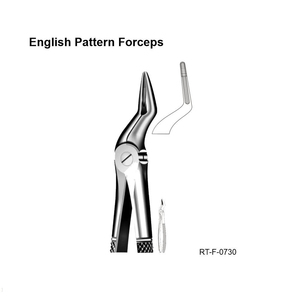 Forceps d'extraction dentaire ergonomiques en acier inoxydable, modèle anglais, par Roboz Tech Pakistan - Product Image 2