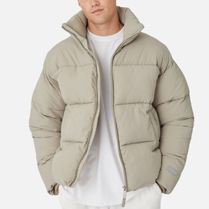 Puffer Jacket Custom Logo Winter Red Hooded Puffer Men's Plus Size Solid Color Nylon Quilted Rivet Oversize Casual Style - Product Image 5