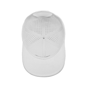 Custom Logo Embroidery 6 Panel <b>Waterproof</b> Golf Cap Laser Cut Perforated Polyester Rope <b>Hat</b> for Men Women Outdoor Headwear - Product Image 5