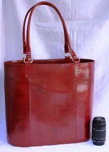 Bolsos de mano de cuero genuino para mujer, bolsos de mensajero de hombro informales de gran capacidad, bolsos de hombro con cremallera, bolsos de mano con logotipo de dos asas - Product Image 2