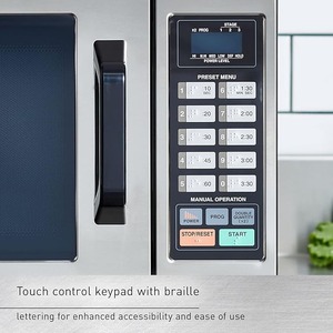 Four à micro-ondes commercial compact pour comptoir, léger, avec 10 mémoires programmables et écran tactile - Product Image 1