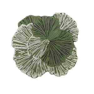 Tapis d'intérieur moderne personnalisé en laine tuftée à la main, à poils ras, motif géométrique treillis, tons terreux taupe et bleu ciel côtier, pour l'hôtellerie - Product Image 2