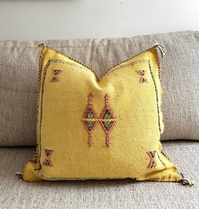 Gorgeous White Moroccan Cactus Silk Cushion Covers Pure Sabra <b>Pillow</b> <b>Decorative</b> Cushions Handmade Moroccan Abstract <b>Pillow</b> - Product Image 6