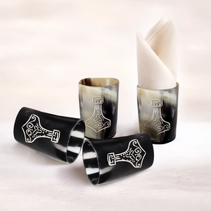Mug en corne de buffle écologique fait main avec poignée durable pour servir de la bière et pour les fêtes - Product Image 6