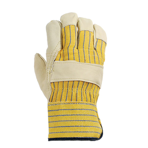 Outdoor Industrial Construction Safety <b>Gloves</b> Full Palm Grade Cowhide Leather Comfortable Durable Anti-Slip Fireproof <b>Gloves</b> - Product Image 3