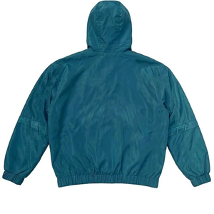 Conjunto de Chaqueta Cortavientos con Capucha y Pantalones Cortos para Hombre, Color Sólido, Poliéster, Secado Rápido, Estilo Deportivo, Ropa de Otoño - Product Image 4