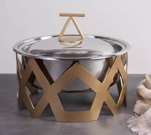 Support de réchaud à buffet en acier inoxydable au design moderne pour la maison, l'hôtel, les buffets et les fêtes, respectueux de l'environnement - Product Image 1