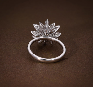 925 Sterling Silver Lab Grown Round Brilliant Cut Diamond Vintage Women's Wedding Band IGI Certified Silver Plated - Product Image 4