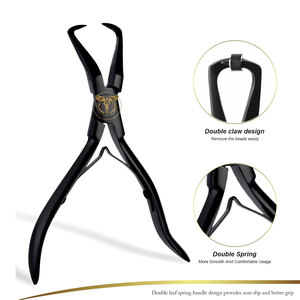 Pinzas para Extensiones de Cabello de Acero Inoxidable, Herramienta de Sujeción de Micro Anillos y Nano Perlas para Instalación y Remoción de Extensiones de Cabello en Salón - Product Image 5