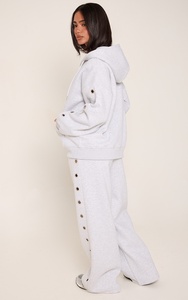 Custom <b>Women's</b> Ash Grey Wide Leg Sweatpants Casual Polyester Cotton Loose Fit Oversized <b>Joggers</b> Wholesale OEM <b>Joggers</b> For <b>Women</b> - Product Image 6