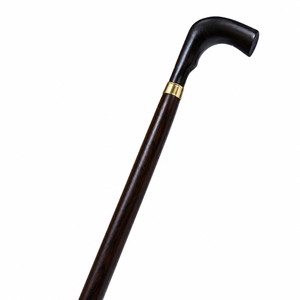 Canne de marche en bois de Shisham avec poignée courbée, bâton en bois fait main pour hommes et femmes, bâton de soutien durable pour la mobilité, cadeau élégant - Product Image 1