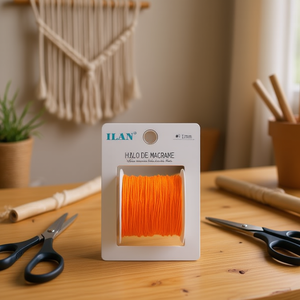 Filo per macramè ILAN 1 mm arancione, circa 100 m, per lavori artigianali - Product Image 2