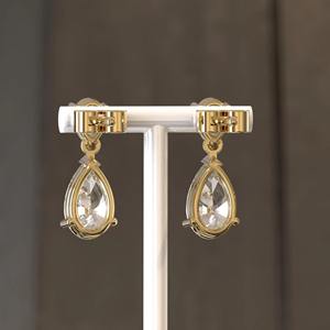 Pendientes de Lujo de Oro de 14K con Diamantes en Forma de Pera, Certificados por IGI, Cultivados en Laboratorio, Claridad VS1, 0.50CT, Diseño de Gota de Agua, Joyería Fina Elegante - Product Image 6